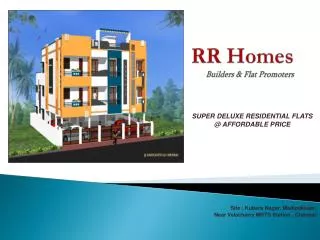 RR Homes Builders &amp; Flat Promoters