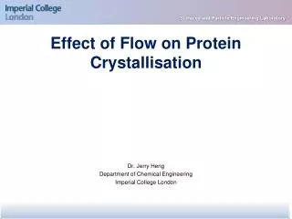 Effect of Flow on Protein Crystallisation