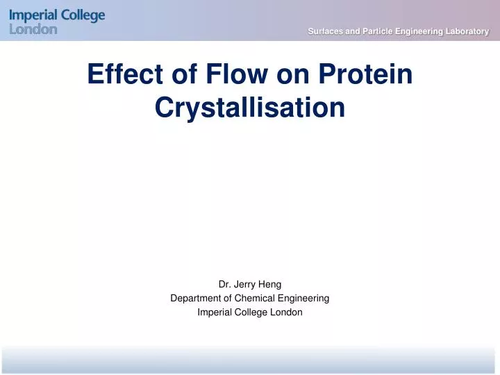 effect of flow on protein crystallisation