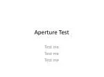 Aperture Test - slide 1