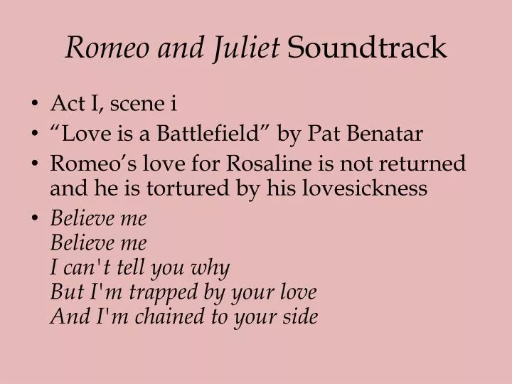 romeo and juliet soundtrack