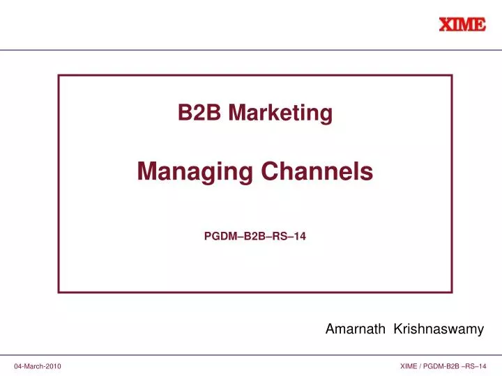 b2b marketing managing channels pgdm b2b rs 14
