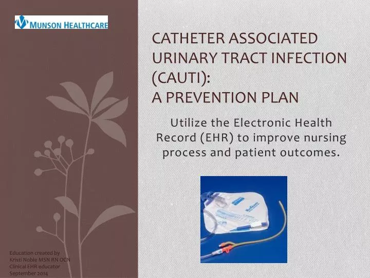 catheter associated urinary tract infection cauti a prevention plan