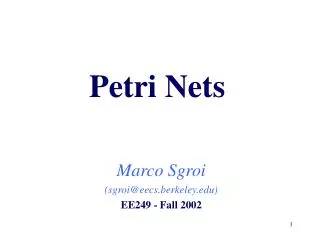 Petri Nets