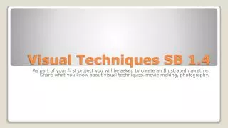Visual Techniques SB 1.4