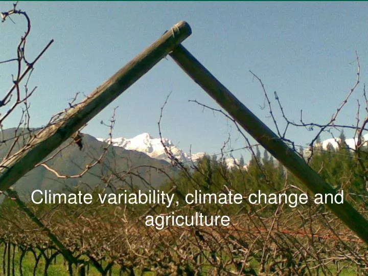 climate variability climate change and agriculture