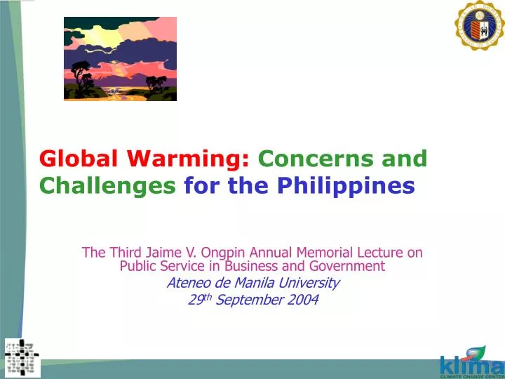 global warming concerns and challenges for the philippines