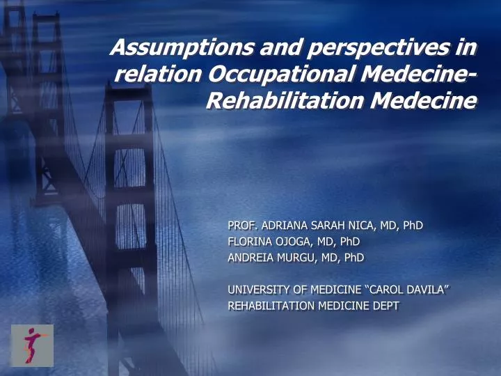 assumptions and perspectives in relation occupational medecine rehabilitation medecine
