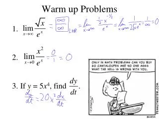 Warm up Problems