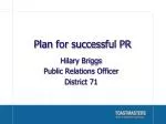 Plan for successful PR