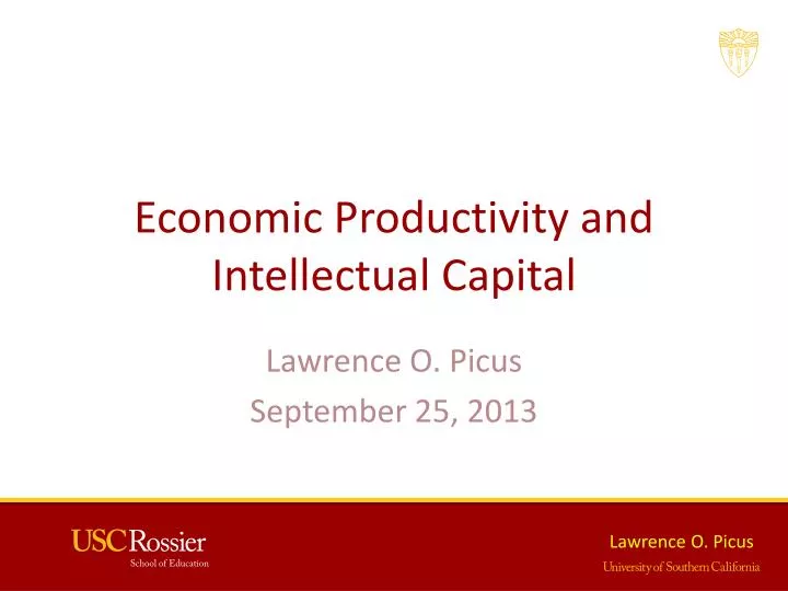 economic productivity and intellectual capital