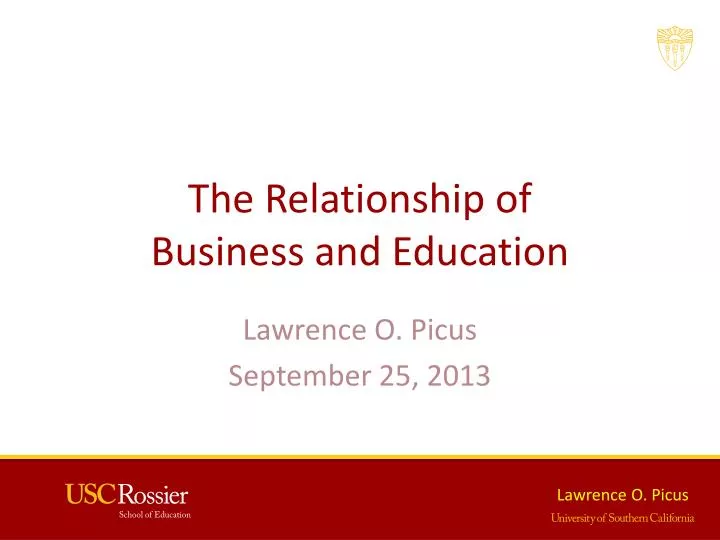 the relationship of business and education