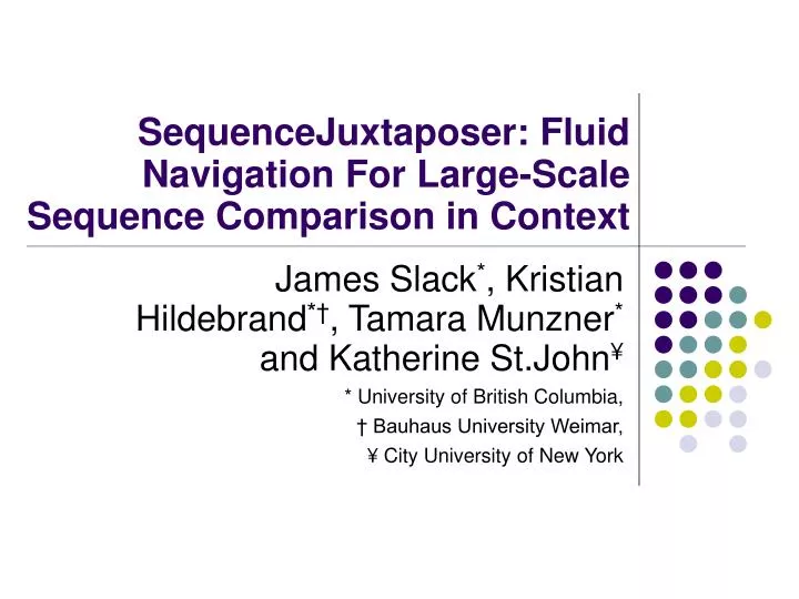 sequencejuxtaposer fluid navigation for large scale sequence comparison in context