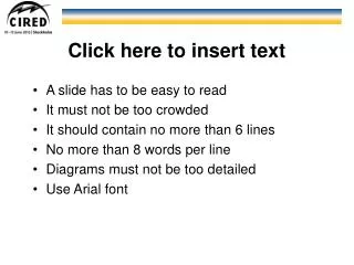 click here to insert text