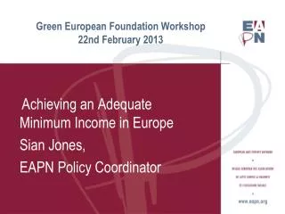 Green European Foundation Workshop 22nd February 2013