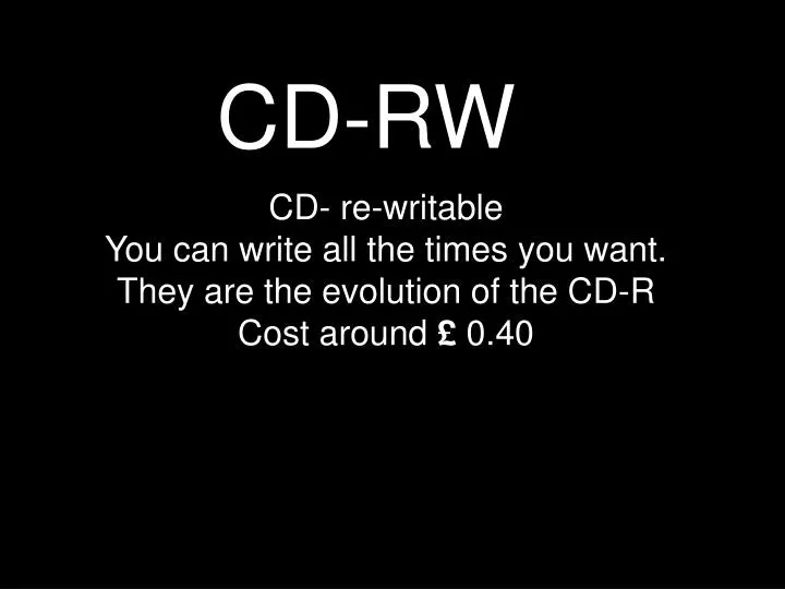 cd rw