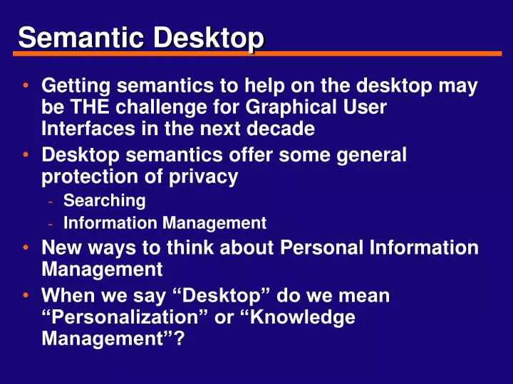 semantic desktop