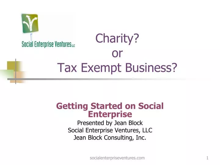 charity or tax exempt business