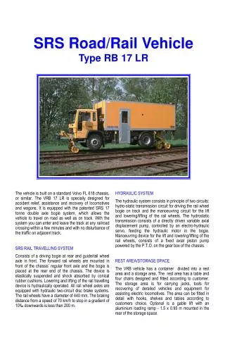 SRS Road/Rail Vehicle Type RB 17 LR