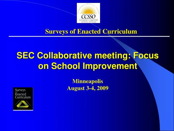 sec collaborative meeting focus on school improvement