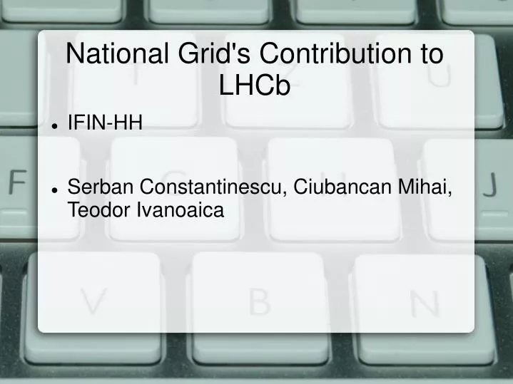 national grid s contribution to lhcb