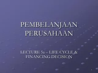 PEMBELANJAAN PERUSAHAAN