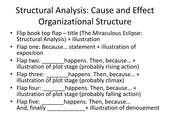 structural analysis cause and effect organizational structure