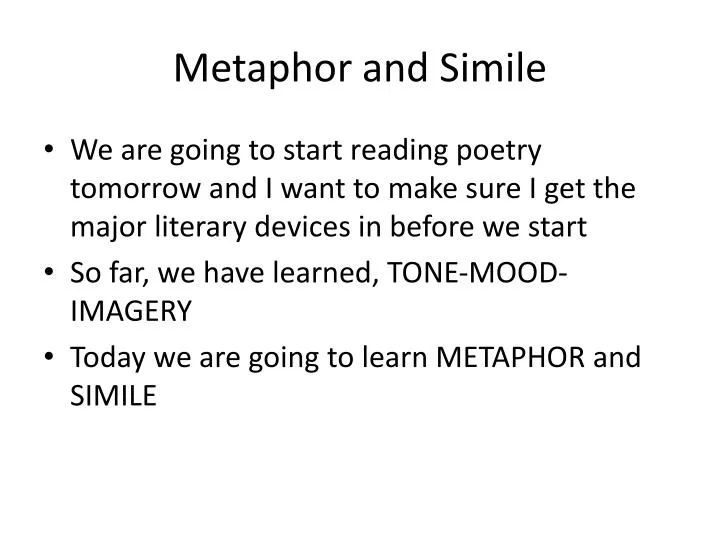 metaphor and simile