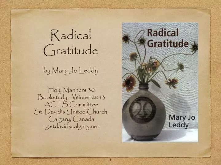 radical gratitude by mary jo leddy