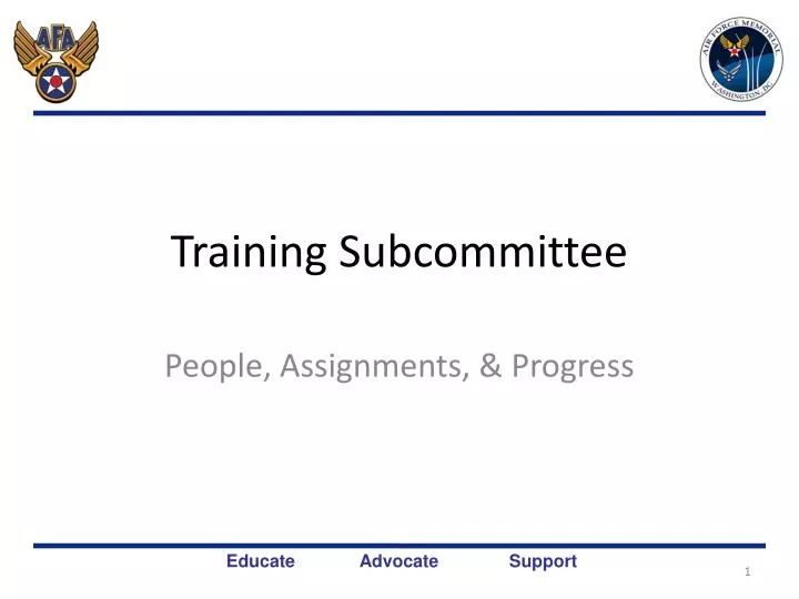 training subcommittee