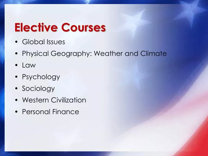 elective courses