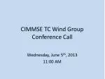 Enhanced Wind Imaging & Modeling Focus Conference - slide 1