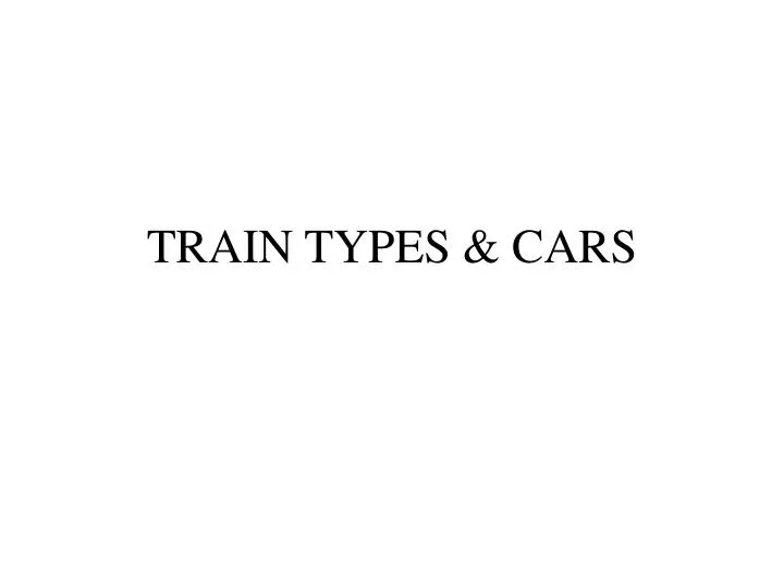 train types cars