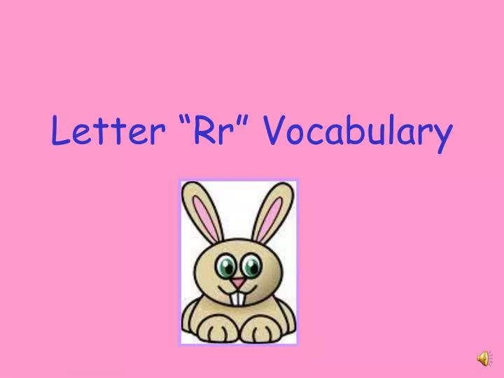letter rr vocabulary