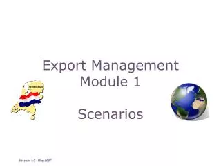 Export Management Module 1 Scenarios