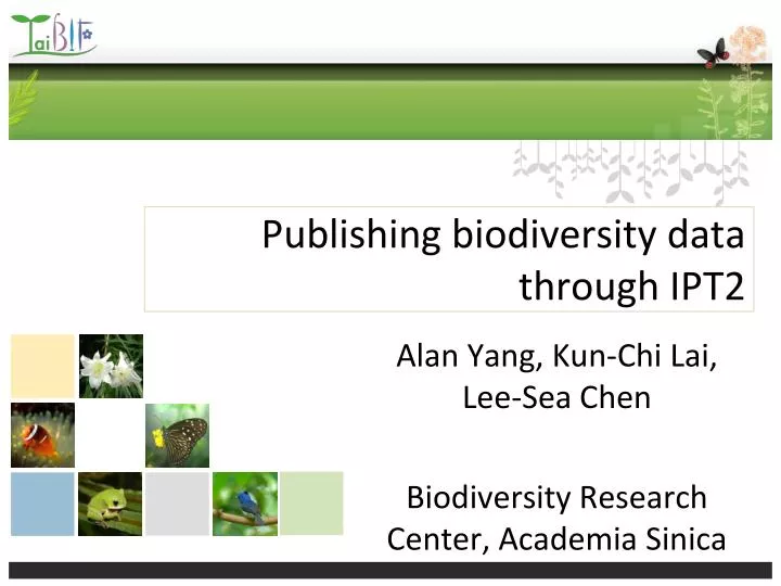 publishing biodiversity data through ipt2