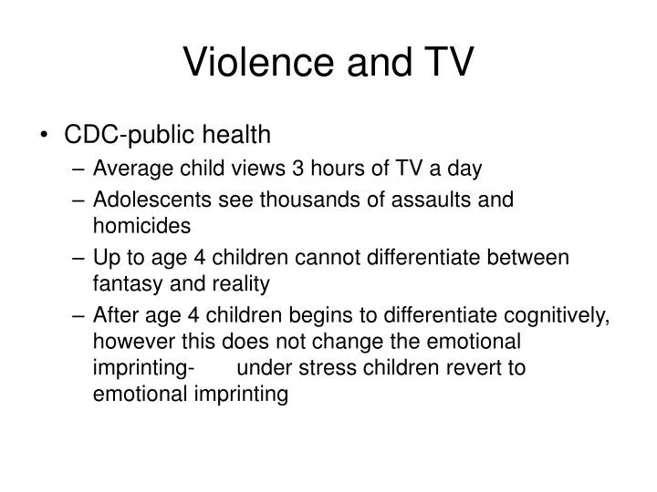 violence and tv