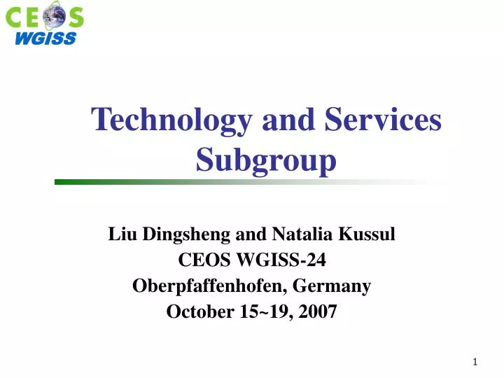 technology and services subgroup