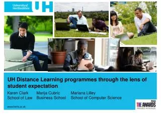 UH Distance Learning programmes through the lens of student expectation