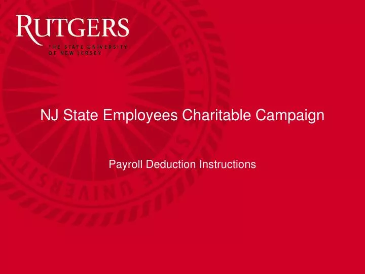 nj state employees charitable campaign