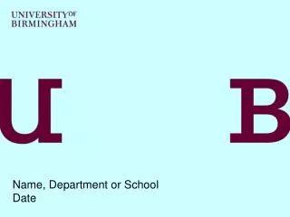 name department or school date