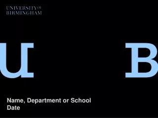 name department or school date