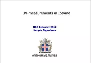 UV-measurements in Iceland