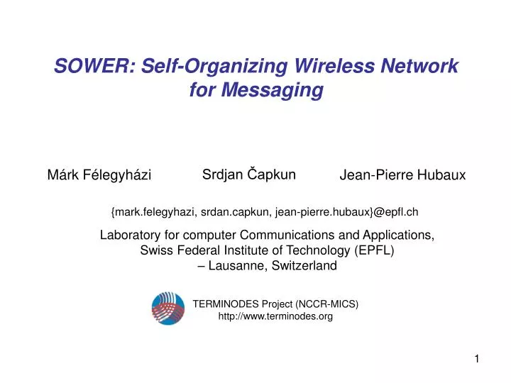 sower self organizing wireless network for messaging