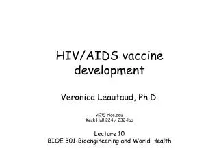 HIV/AIDS vaccine development