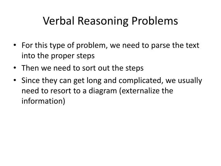 verbal reasoning problems