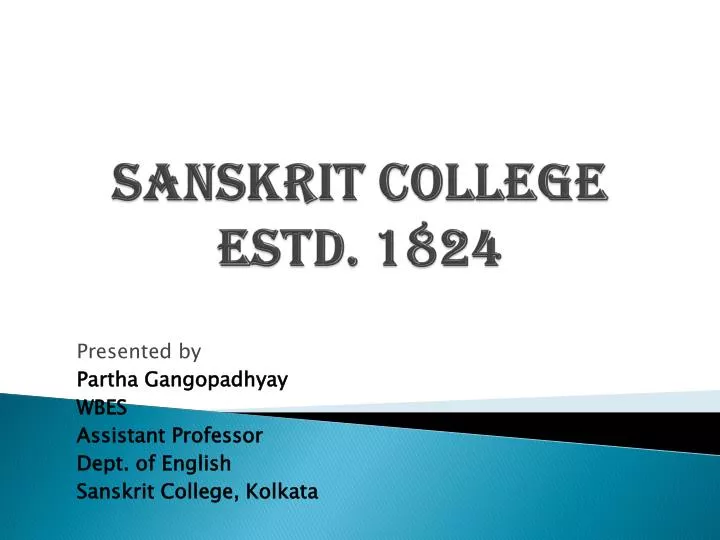 sanskrit college estd 1824