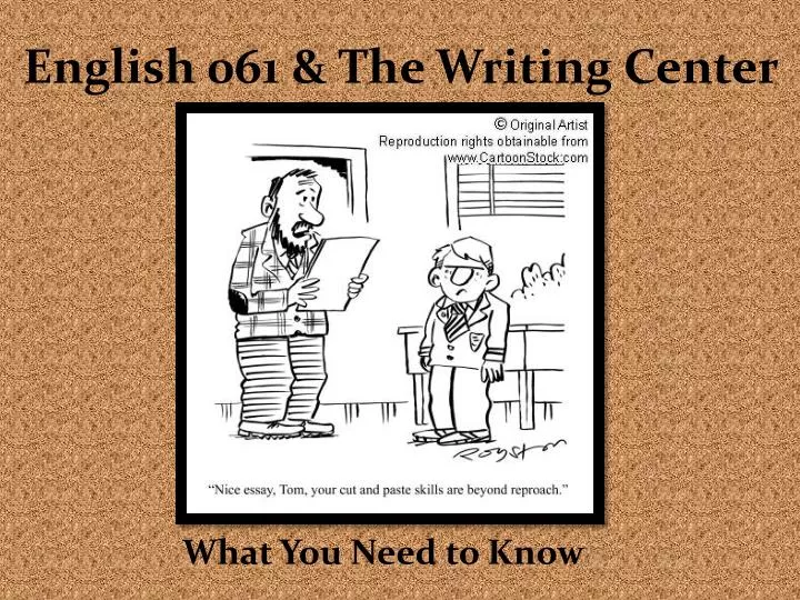 english 061 the writing center
