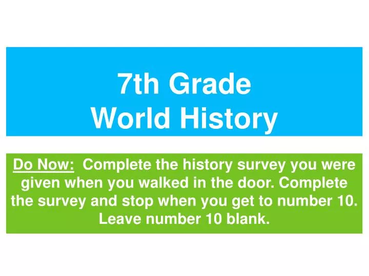 7th grade world history