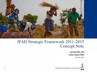 IFAD Strategic Framework 2011-2015 Concept Note